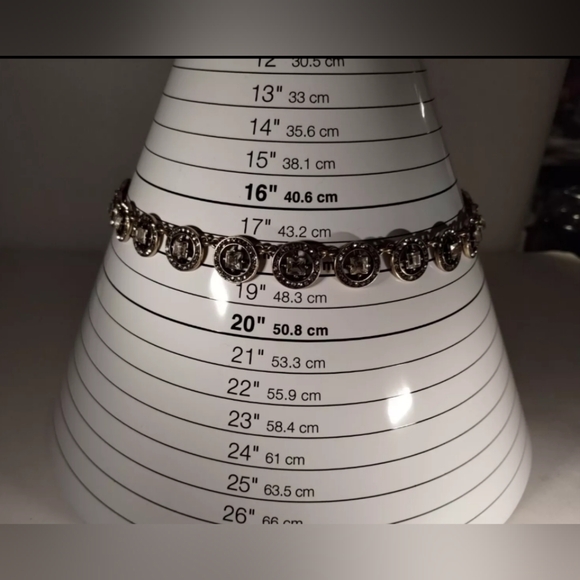 J. Crew Clear Rhinestone Crystal Necklace Choker Collar Glam Vintage Style - Picture 12 of 14